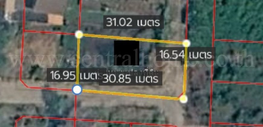 ที่ดินเปล่า 132 ตร.วา วัดลาดปลาดุก บางบัวทอง แปลงมุม ใกล้ MRT คลองบางไผ่