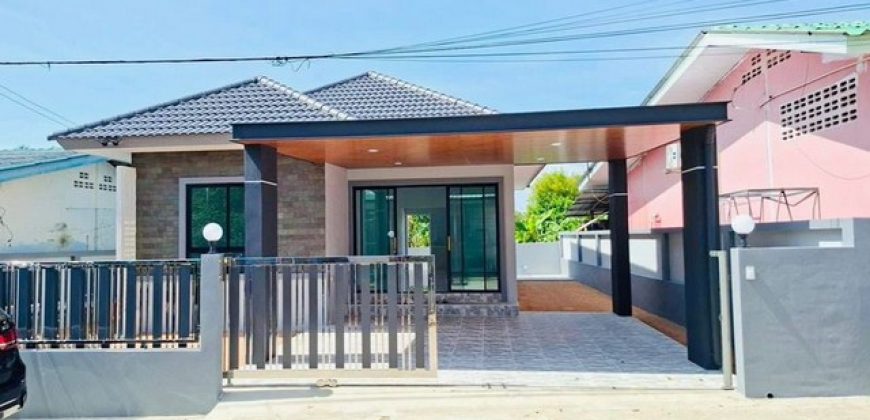 บ้านเดี่ยวชั้นเดียว ตกแต่งครบ พร้อมเฟอร์ ใกล้อ่างเก็บน้ำมาบประชัน พัทยา FP-H02025