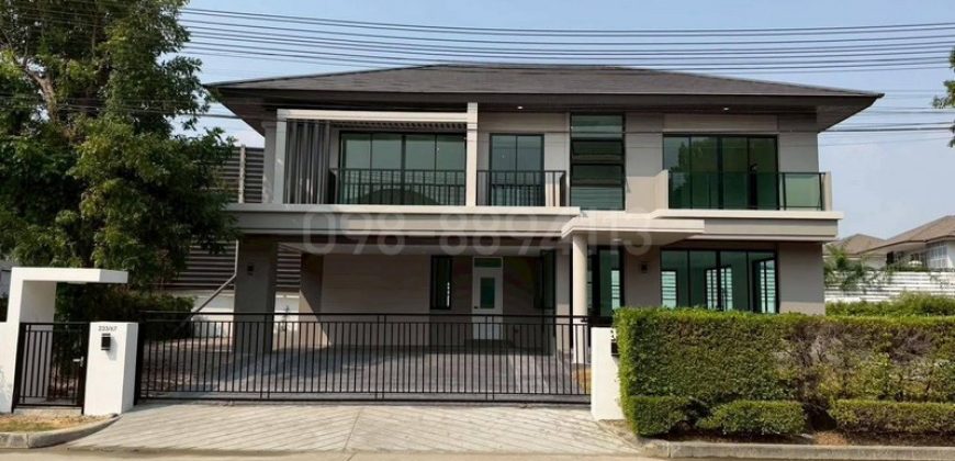 ขายบ้านเดี่ยว 2 ชั้น มบ.ณุศาศิริ ซิตี้ พระราม 2 เนื้อที่ 154.4 ตรว 3นอน 5น้ำ มีสระว่ายน้ำส่วนตัว หน้าบ้านทิศใต้