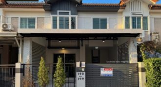 lN-097 ขายทาวน์เฮ้าส์ 2 ชั้น พฤกษาวิลล์25 พุทธบูชา36 พื้นที่ 18.7 ตรว 3 นอน 2 น้ำ บ้านพร้อมเข้าอยู่ ต่อเติมห้องครัวและที่จอดรถเรียบร้อย