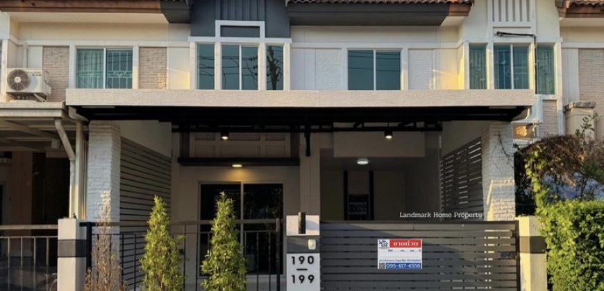 lN-097 ขายทาวน์เฮ้าส์ 2 ชั้น พฤกษาวิลล์25 พุทธบูชา36 พื้นที่ 18.7 ตรว 3 นอน 2 น้ำ บ้านพร้อมเข้าอยู่ ต่อเติมห้องครัวและที่จอดรถเรียบร้อย