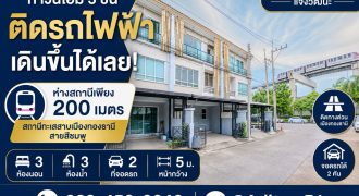 ขายทาวน์โฮม 3 ชั้น เดินจากหน้าบ้าน ขึ้นรถไฟฟ้าได้เลย The Plant Citi แจ้งวัฒนะ 18.7 ตรว. 3 นอน 3 น้ำ จอด 2 คัน ใกล้ Impact เมืองทองธานี