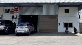โกดังให้เช่า พุทธมณฑลสาย 4 ขนาด 240 ตารางเมตร อยู่ติดถนนในซอยวัดนครชื่นชุ่ม