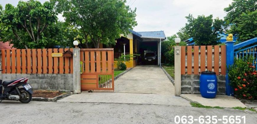 ขายบ้านสวนแสนสวย 160 ตรว. อ.องครักษ์ จ.นครนายก มีสนามหญ้าหน้าบ้านกว้าง ร่มรื่นสบายตา ใกล้ถนนรังสิต-นครนายก 1.5 กม.