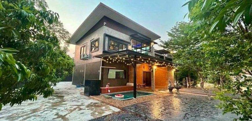 ให้เช่า 70,000 บาท/เดือน #โซนหางดง ตรงข้าม #กาดฝรั่ง Pool Villa สไตล์ #Tropical Modern Loft เงียบสงบ เป็นส่วนตัว #น้ำไม่ท่วม
