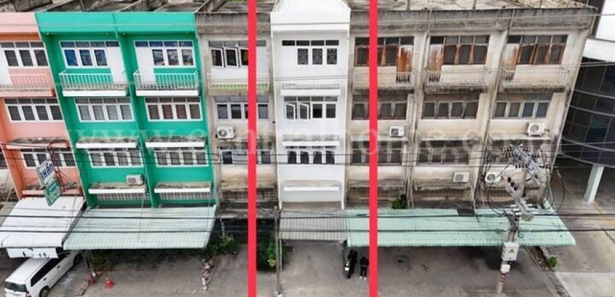 จองด่วน อาคารพาณิชย์ 4 ชั้น แยกปากเกร็ด นนทบุรี ทำเลดี ราคาถูก