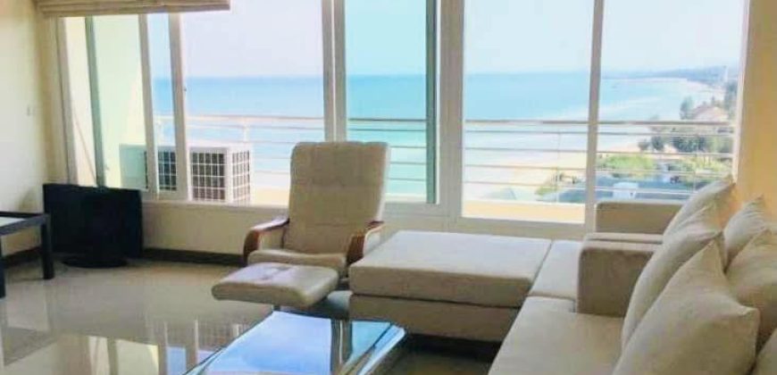 For sale Baan Hansa Huahin Condominium (บ้านหรรษา คอนโดมิเนียม) Beachfront condominium with sea view and mountain view at big space balcony
