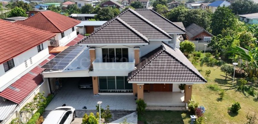 จองด่วน บ้านเดี่ยว 300 ตร.วา หมู่บ้านธรรมสุธีร์ ปทุมธานี ติดตั้งโซลาเซลล์ ประหยัดไฟ พร้อมอยู่