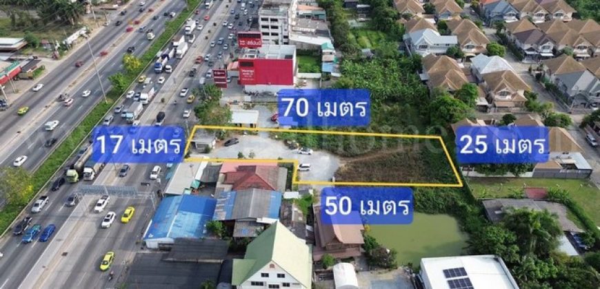 ขายด่วน ที่ดินเปล่า 1 ไร่ ติดถนนกาญจนาภิเษก ซอยวัดพระนอน ใกล้ตลาดพระปิ่น 3