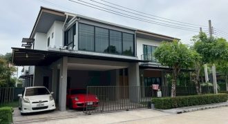 BH4281 ให้เช่าบ้านเดี่ยว 2 ชั้น บ้านลุมพินี สวนหลวง ร.9 บ้านหลังมุม พร้อมเฟอร์นิเจอร์ ใกล้ถนนเฉลิมพระเกียรติ ร.9 เขตประเวศ