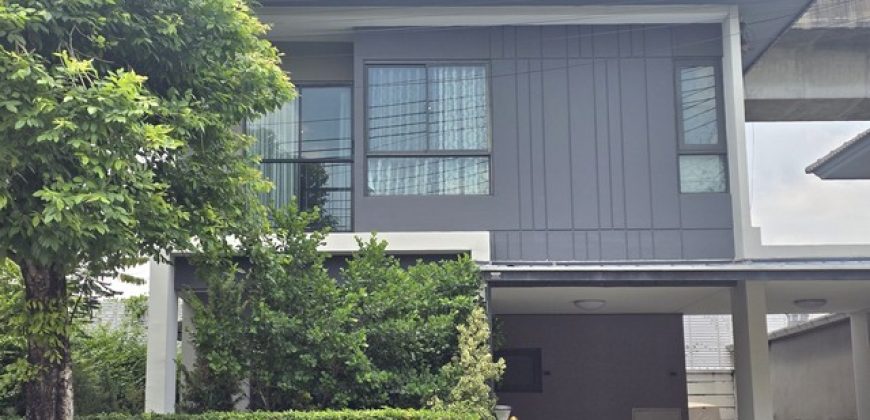 ให้เช่า บ้านเดี่ยว2ชั้น 52ตรว.สไตล์โมเดิร์น ถนน คู่ขนานมอเตอร์เวย์ ใกล้สนามบินสุวรรณภูมิ ใกล้แยกประเวศ