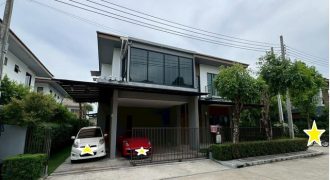 ให้เช่าบ้านเดี่ยว 2 ชั้นแปลงมุม 64 ตรว. 4 ห้องนอน บ้านลุมพินี สวนหลวง ถนนเฉลิมพระเกียรติ ร.9