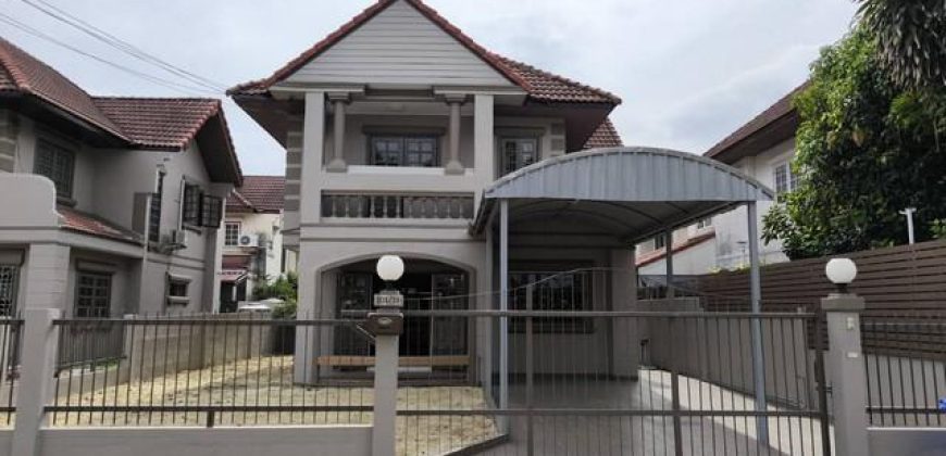 ให้เช่าบ้านเดี่ยว 2 ชั้น 60 ตร.ว. หมู่บ้านมณียา รัตนาธิเบศว์ ใกล้รถไฟฟ้าสายสีม่วง