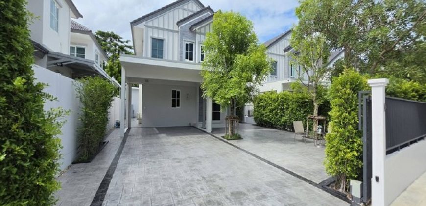 รหัสC7232 ให้เช่าบ้านเดี่ยวหลังใหม่ ยังไม่เคยเข้าอยู่ หมู่บ้านVillaggio 3 ศรีนครินทร์-บางนา ตกแต่งครบพร้อมอยู่