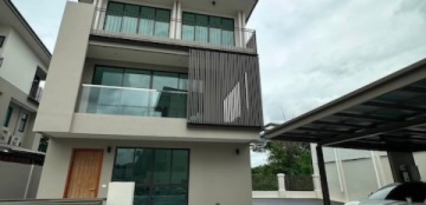 BS1069 ขายบ้านเดี่ยวหรู 3 ชั้น AQ ARBOR สวนหลวง ร.9–พัฒนาการ หลังริม พื้นที่ใหญ่สุดในโครงการ บ้านใหม่ ไม่เคยเข้าอยู่