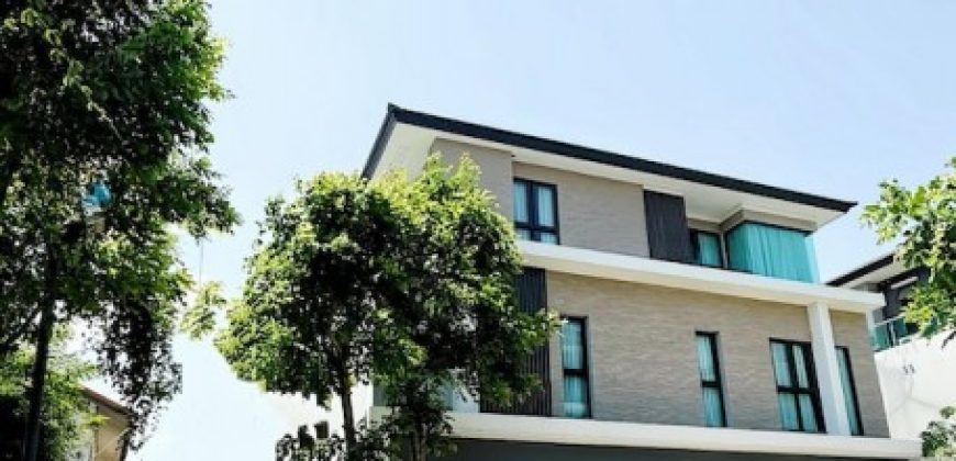 BH4291 ให้เช่า-ขายบ้านเดี่ยว 3 ชั้น The City Ekkamai Ladprao บ้านหลังมุม 3 ชั้น