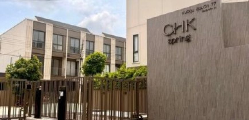 BH4327 ให้เช่าทาวน์โฮม 3 ชั้น Cherkoon สุขุมวิท 77 อ่อนนุช 46 รีโนเวทใหม่ พร้อมอยู่