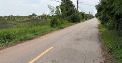 ขายที่ดินเปล่าแปลงสวย ทำเลดี ด้านหน้าติดถนน ด้านหลังติดคลอง อำเภอบางคล้า จังหวัดฉะเชิงเทรา