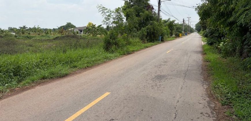 ขายที่ดินเปล่าแปลงสวย ทำเลดี ด้านหน้าติดถนน ด้านหลังติดคลอง อำเภอบางคล้า จังหวัดฉะเชิงเทรา